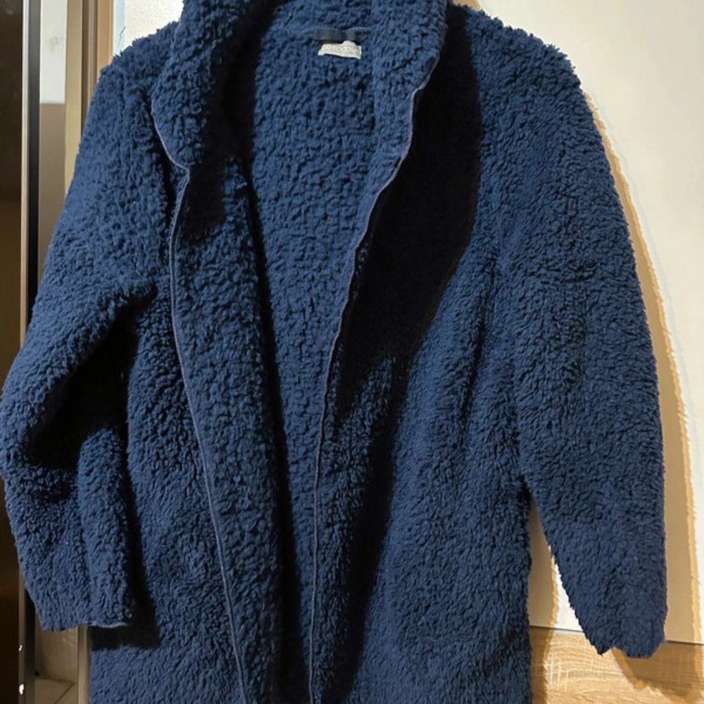Brand new Sleepdown Navy Borg Dressing Gown Jacket